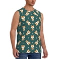 thumbnail image 2 of Balery Cute Shiba Camisetas sin mangas para hombre, absorbe la humedad y protege contra el mal olor.-X-Large, 2 of 7