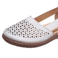 thumbnail image 3 of Zapatos náuticos sin cordones transpirables para mujer Sandalias de cuña de moda para vacaciones de fiesta, 3 of 7