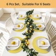 thumbnail image 5 of Abstract Yellow Grey Round 13 Inch Placemats Set of 8, Modern Minimalist Graffiti Artwork HeatResistant Non Slip Place Mats for Dining Table, Wipeable Braided Kitchen Table Mats for Housewarming, 5 of 9