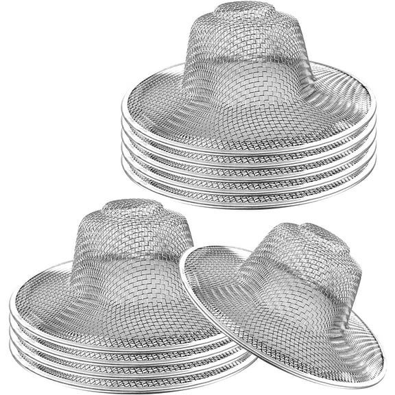 10pcs Mesh Sink Strainer, 4.5" Diameter Stainless Steel Slop Basket Filter Trap, Metal Kitchen Drain Strainer, Hair Basket Drain - Fits Most Kitchen Sinks, Bathroom Sinks,Shower Drains,Floor drain