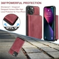 thumbnail image 6 of iPhone 13 Case,Dteck Magnetic Leather Detachable Wallet Functional Removable Case Shockproof Rubber Cards Holder Money Pocket Hybrid Kickstand Back Cover For Apple iPhone 13 6.1-inch,Red, 6 of 7