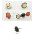 thumbnail image 5 of Naierhg Ring Adjustable Big Oval Inlaid Alloy Natural Gem Stone Ring for Dating, 5 of 8