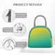 thumbnail image 4 of Balery Teal To Yellow Gradient Bolsa de Almuerzo para Mujeres, Caja de Almuerzo, Bolsa de Almuerzo Pequeña Impermeable, Tote de Almuerzo Reutilizable con Gran Capacidad, 4 of 6