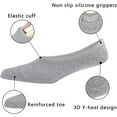 thumbnail image 5 of No Show Socks Men Breathable Non Slip Low Cut Socks Women Cotton Durable Invisible Socks Loafers 7-15, 5 of 5
