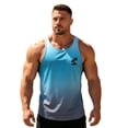 thumbnail image 2 of Beach Tank Tops for Men Coconut Tree Graphic Hawaii Tropical Vacation Casual Crewneck Sleeveless Shirt, 2 of 5