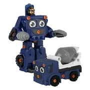 Aozowin Children's Toys New DIY Disassembly and Assembly Deformation Car Man Excavator Truck Manual Screw Assembly Deformation Car,Christmas Gifts for Kids