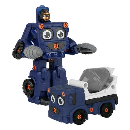 Aozowin Children's Toys New DIY Disassembly and Assembly Deformation Car Man Excavator Truck Manual Screw Assembly Deformation Car,Christmas Gifts for Kids