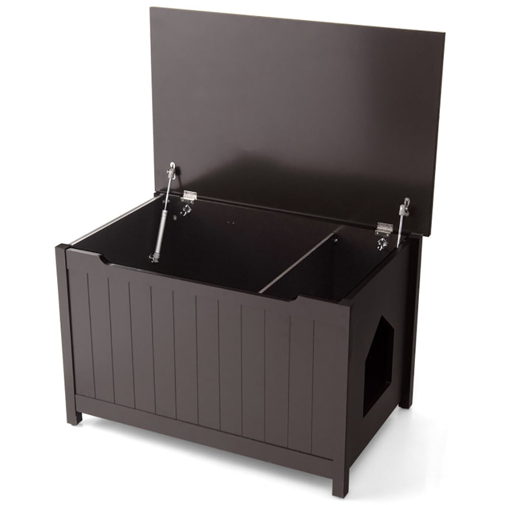 Yardi Yard Wooden Cat Litter Box Enclosure with Top Opening Side Table Furniture-Coffee, Cat Litter Box Furniture, Litter Box Enclosure, Pet Crate, Cat Washroom Cabinet, Fits Most Litter Box Yardi Yard Wooden Cat Litter Box Enclosure with Top Opening Side Table Furniture-Coffee, Cat Litter Box Furniture, Litter Box Enclosure, Pet Crate, Cat Washroom Cabinet, Fits Most Litter Box