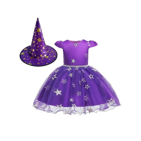 

PBaeM Baby Toddler Girls Hat Included Short Sleeve Zipper Print Dress