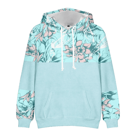 

MLFU Boys Stitching Hooded Sweatshirts Cotton Warm 3D Print Tops For Boys