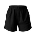 thumbnail image 5 of MLCDZ Athletic Shorts for Women High Waisted Comfy Pull On Elastic Waist Casual Loose Summer Sweat Short Pants with Pocket, 5 of 8