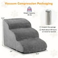 thumbnail image 3 of Gymax 3-Tier Foam Dog Ramp Non-Slip Dog Steps Soft Pet Stairs Ladder for High Sofa Bed, 3 of 10