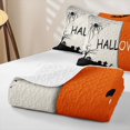 thumbnail image 4 of Erosebridal Spooky Halloween Themed Quilt King,Black Bat Spider Web King Coverlet Set For Girls,3 Pieces, 4 of 7