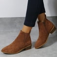 thumbnail image 5 of B91xZ Bottes de Combat Mode Chelsea Confort Talon Bas Bottines, Marron 7, 5 of 5