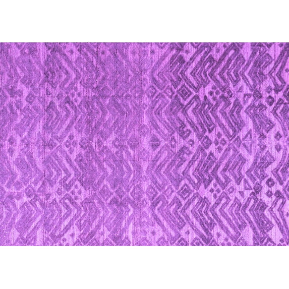 Ahgly Company Indoor Rectangle Abstract Purple Modern Area Rugs, 5' x 7'