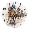 thumbnail image 5 of Horses and Peple Black 10 inch Wall Clocks Non Ticking Easy to Read Battery Decorative for Home Bathroom Kitchen Bedroom Living Room, 5 of 8