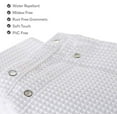 thumbnail image 3 of Waffle Fabric White Shower Curtain with Liner Set - Includes Free Clear Liner, Decorative Shower Curtain for Bathroom Set - Rustproof Metal Grommets Waterproof Hotel Quality 72" x 72" Heavy 290 GSM, 3 of 10