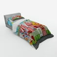 thumbnail image 3 of Ambesonne Landscape Bedding Set 4 Pcs, Carnival Many Rides, Queen, Multicolor, 3 of 3