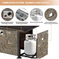 thumbnail image 5 of Vicluke 7 Piece Rattan Patio Furniture Set with Propane Fire Pit Table, Wind Guard for Outdoor, Beige, 5 of 8