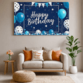 thumbnail image 6 of Blue Starry Background Happy Birthday Banner with Balloon Decorations Party Supplies Photography Props Birthday Party Decors Celebration Backdrop, 6 of 8