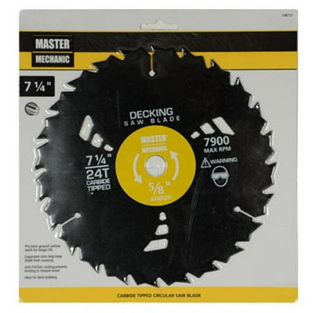 

Disston 198757 7.25 in. Master Mechanic Decking Combination & Rip Circular Saw Blade 24 Tooth