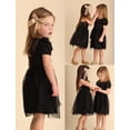 thumbnail image 6 of Oudiya Toddler Girls Tutu Tulle Dresses Party Formal Birthday Summer Puff Short Sleeve Little Girls Dress, 3-8Y, 6 of 7