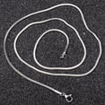thumbnail image 3 of Hermah 0.9/1.2/1.5/2mm Mens Womens Silver Square Snake Necklace 22inch, 3 of 5