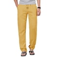 thumbnail image 2 of ZHENWEI Mens Cotton Linen Drawstring Pants Elastic Waist Casual Jogger Yoga Pants, 2 of 7