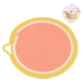 thumbnail image 4 of Aislamiento Térmico Redondo Mantel De Mesa Protector Mantel De Fruta Ampliamente Utilizado Aspecto Exquisito Cojín De Mesa De Hilo De Algodón Para Restaurante De Cocina Casera Eigraketly HA025805-03, 4 of 7