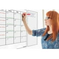 Delane Large Dry Erase Wall Calendar Planner, 24 x 36 Inch Erasable