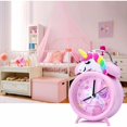 thumbnail image 3 of Sveglia Unicorno per Ragazze e Bambini, Decorazione Camera da Letto Carina, Lancetta dei Secondi Silenziosa Senza Ticchettio, con Retroilluminazione a Doppia Campana Super Forte, per Regali Unicorno, 3 of 5