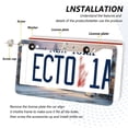 thumbnail image 3 of Aluminum License Plate Frame 2 Pack Car Exterior Accessory Car Tag Holder for Front Rear Plates Cars Decor Magical Snow-covered Village, 3 of 7
