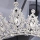thumbnail image 5 of Corona de novia, corona de boda para mujer, diadema con diamantes de imitación, corona de boda para mujer, compacta y ligera, 5 of 7