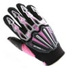 WOW Adult Motocross Motorcycle BMX MX ATV Dirt Bike Bicycle Skeleton Racing Gloves MXA008 Pink