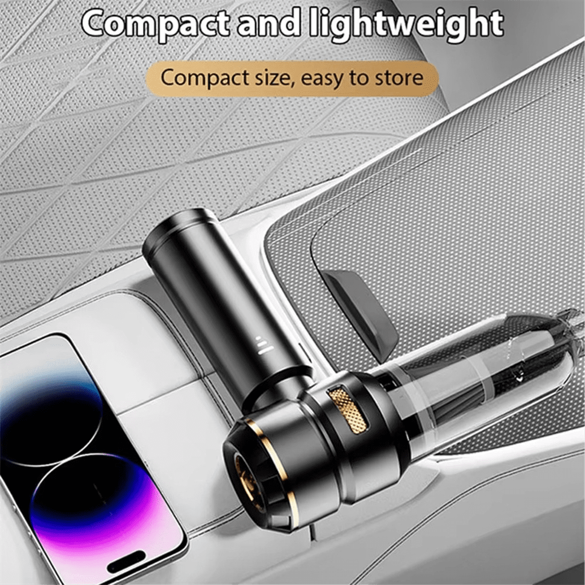 Car Vacuum Cleaner Portable High Power Handheld Brushless Motor Cleaning Machine Air Duster for Home Appliance Silver,1 * Vacuum cleaner 1 set * Accessories 1 * USB-C Charging Cable,Silver