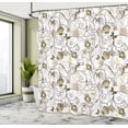 thumbnail image 4 of Ambesonne Floral Shower Curtain, Abstract Art Dreamy Flowers, 69"Wx84"L, Green Brown, 4 of 4
