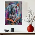 thumbnail image 5 of Weimaraner Decor Poster Unframe, Weimaraner Dog Canvas Wall Art, Dog Reading Book Canvas Print Painting Poster Wall Decor Dog Lovers Gifts, 5 of 6
