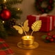 thumbnail image 5 of Candelabros De Metal Candelabro de metal amarillo de 9,5 x 9,5 x 7,5 cm, centro de mesa navideño para cena romántica a la luz de las velas (1 unidad) Rkxzt, 5 of 8