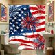 thumbnail image 1 of Independence Day Holiday Party Celebration Shower Curtain Bathroom Partition Decoration Hanging Curtain, 1 of 6