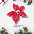 thumbnail image 3 of Christmas Artificial Poinsettia Flowers for Xmas Tree Decorations,9 Inches Jumbo Poinsettia Decor for Tree,Christmas Tree Garland Wreath Filler Ornaments for Home Party Xmas Decor, 3 of 7