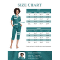 thumbnail image 5 of ANLIQI Women's Pajama Sets 100% Cotton Summer Short Sleeve Capri Pajamas for Women Set Button Down Pjs Soft Sleepwear(Green,2XL), 5 of 6