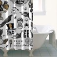 thumbnail image 4 of Halloween Pattern Shower Curtain 36"x72" ,Bathroom Decorative Shower Curtains Set with 12 Hooks,Modern Waterproof Washable Shower Curtain, 4 of 6