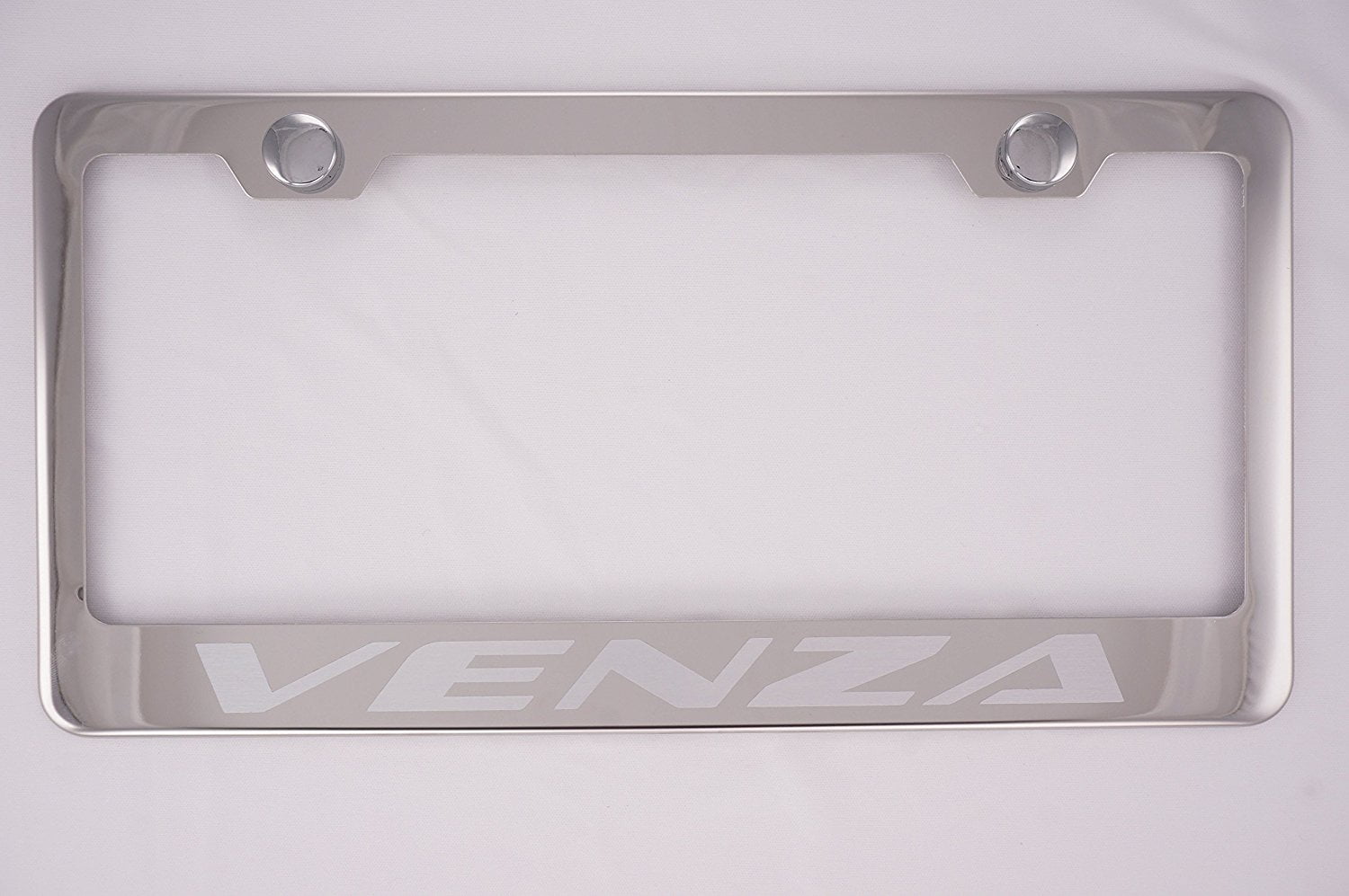 VENZA Toyota Stainless Steel License Plate Frame Rust Free W// Bolt Cap