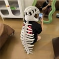 thumbnail image 5 of Dinosaur Skeleton Plush Hood Toy, Wearable Funny Bone Head Costume, Soft Stuffed Dinosaur Mask Toy, Novelty Gag Gift Plush Figure for Display & Play, 5 of 15