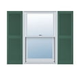 thumbnail image 1 of 18"W x 60"H Lifetime Vinyl, Custom Straight Top Center Mullion, Open Louver Shutters, w/Shutter-Loks (Per Pair), Forest Green, 1 of 12