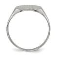 thumbnail image 2 of Solid 14k White Gold Engravable Signet Ring (4mm) - Size 7, 2 of 5