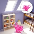 thumbnail image 2 of Shisuyan Kids Shop Role Play Pink Plastic 3Pcs Mini Shopping Trolley Models, 2 of 8