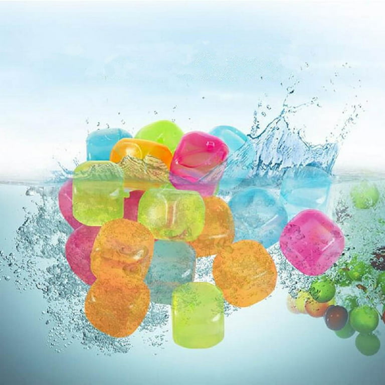 12 Pcs Simulation Ice Cube Reusable Multi-Color Ice cube for Bathtubs —  CHIMIYA