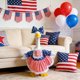 thumbnail image 5 of CaiYueKe Patriotic Goose Dress Costume Set for Porch Decorations, Holiday Outfit with Bow Lace Edges, Fourth of July Flag Day Decorative Attire for Large Outdoor Statues, 5 of 9