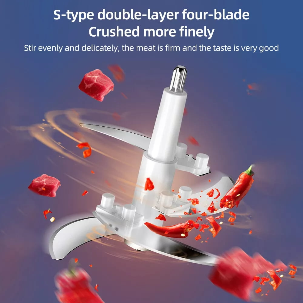 300W Electric Food Vege Chopper Food Processor Kitchen Meat Grinder Mixer 2L